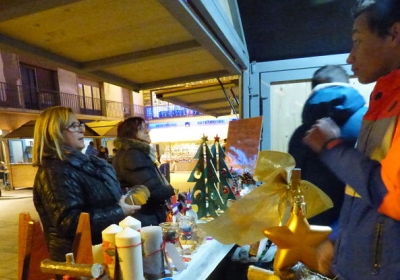 Carmona i Samarra, al mercat de Nadal de l'any passat.