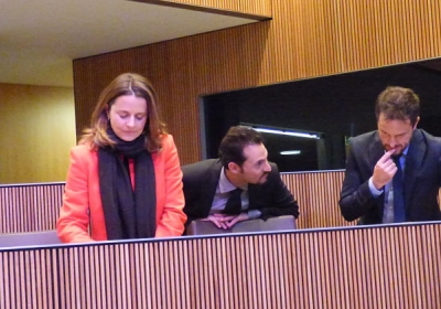 Gili, Alís i López, instants abans de la sessió de Consell