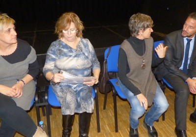 Samarra, Carmona, Vela, López i Sánchez, durant la reunió.