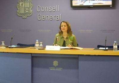 Rosa Gili, durant la roda de premsa.