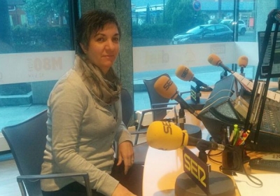 Cèlia Vendrell, durant l'entrevista (SER Andorra).
