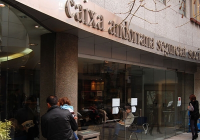 Façana de la seu de la CASS, a Andorra la Vella.