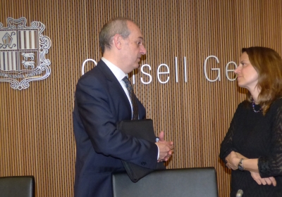 Gili i el ministre de Salut, Carles Álvarez Marfany.