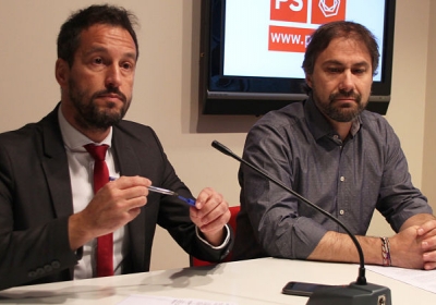 López i Rios durant la roda de premsa (M.T, / Ara.ad).