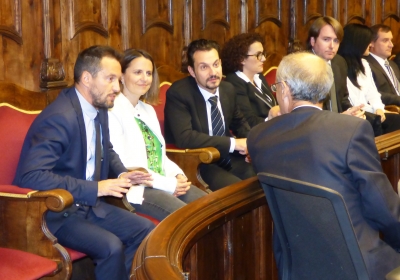 Els consellers generals del PS xerren a Casa de la Vall amb Toni Martí.