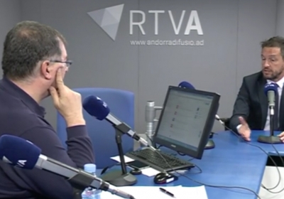 Pere López, durant l'entrevista (RTVA).