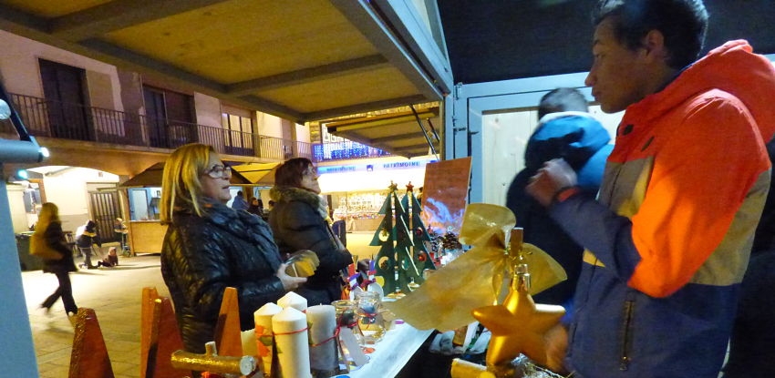 Carmona i Samarra, al mercat de Nadal de l'any passat.