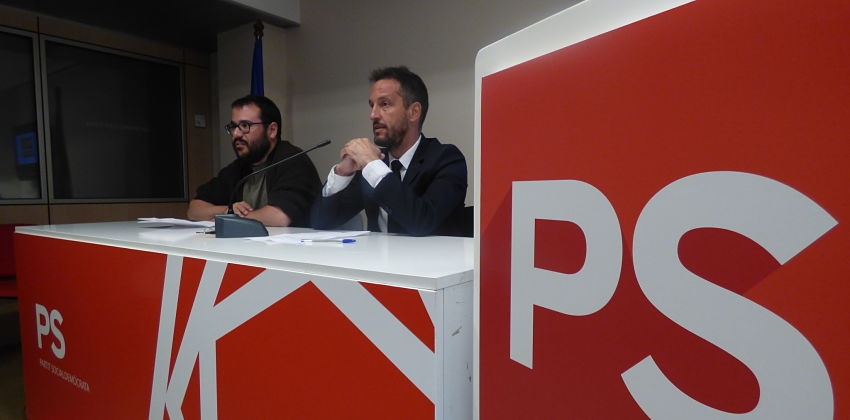 Sánchez i López, durant la roda de premsa. 
