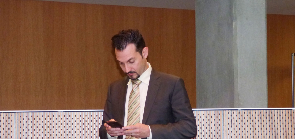Gerard Alís durant una sessió al Consell General.