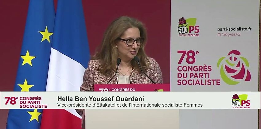 Hella Ben Youssef intervé al congrés del PS francès (PSF).